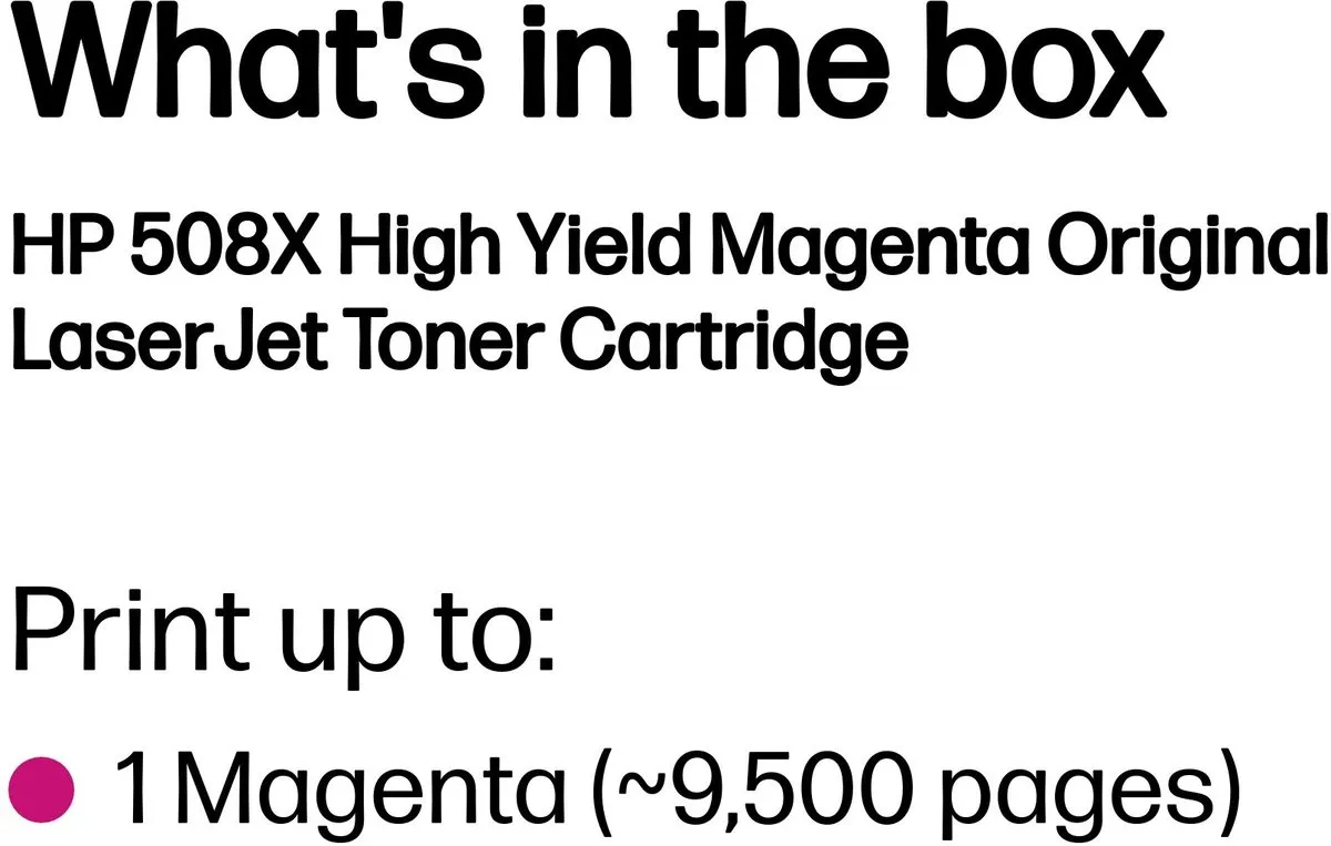 HP 508X CF363X Tonercartridge Magenta - 9500 Pagina's - afbeelding 6 van 6