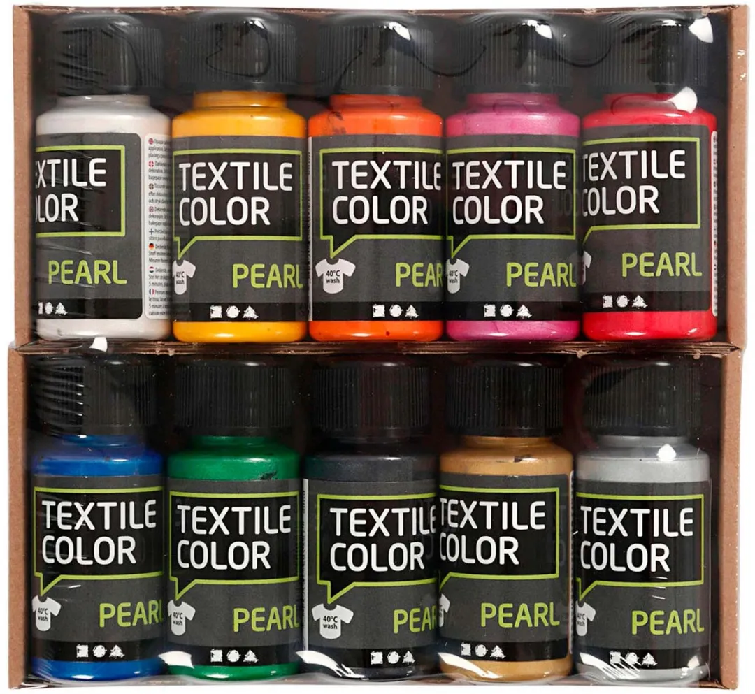 Creativ Company Textile Color Pearl Set - 10 Kleuren - 50ml