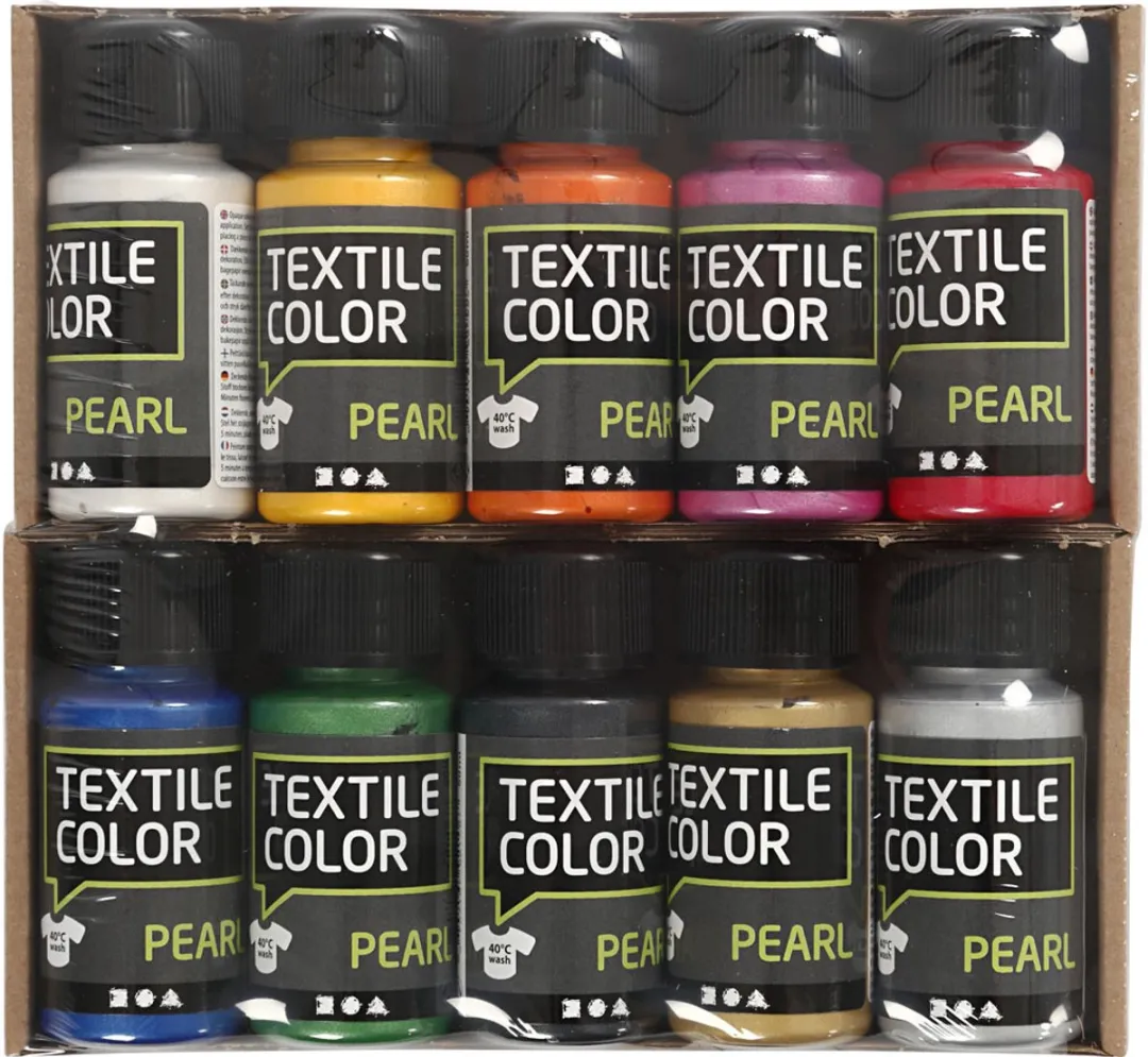 Creativ Company Textile Color Pearl Set - 10 Kleuren - 50ml