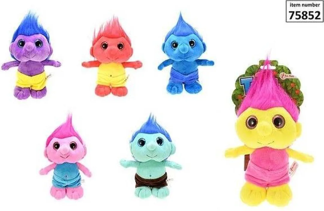 Toi-Toys Plushe Knuffel Troll 20cm - Multi