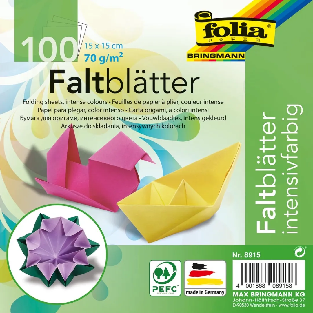 Folia Vouwbladen 15x15cm