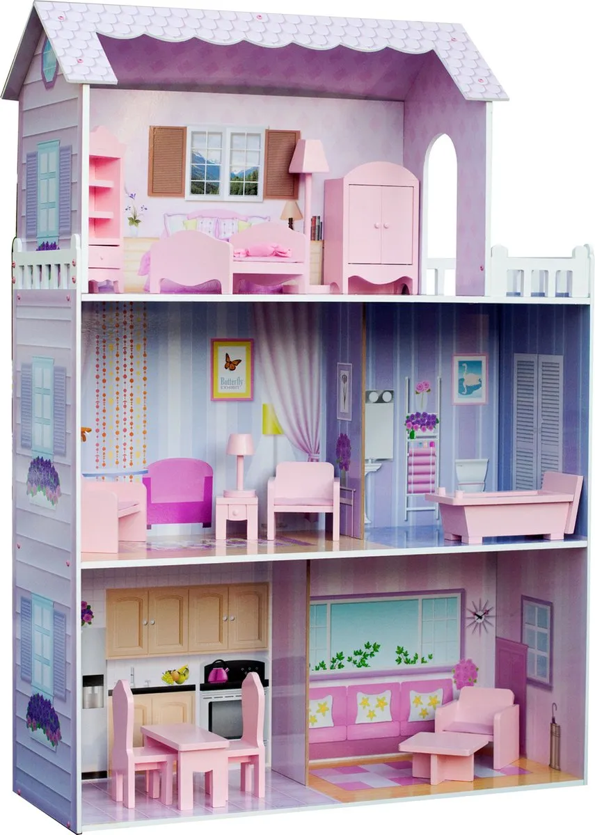 Teamson Kids Houten Poppenhuis Roze
