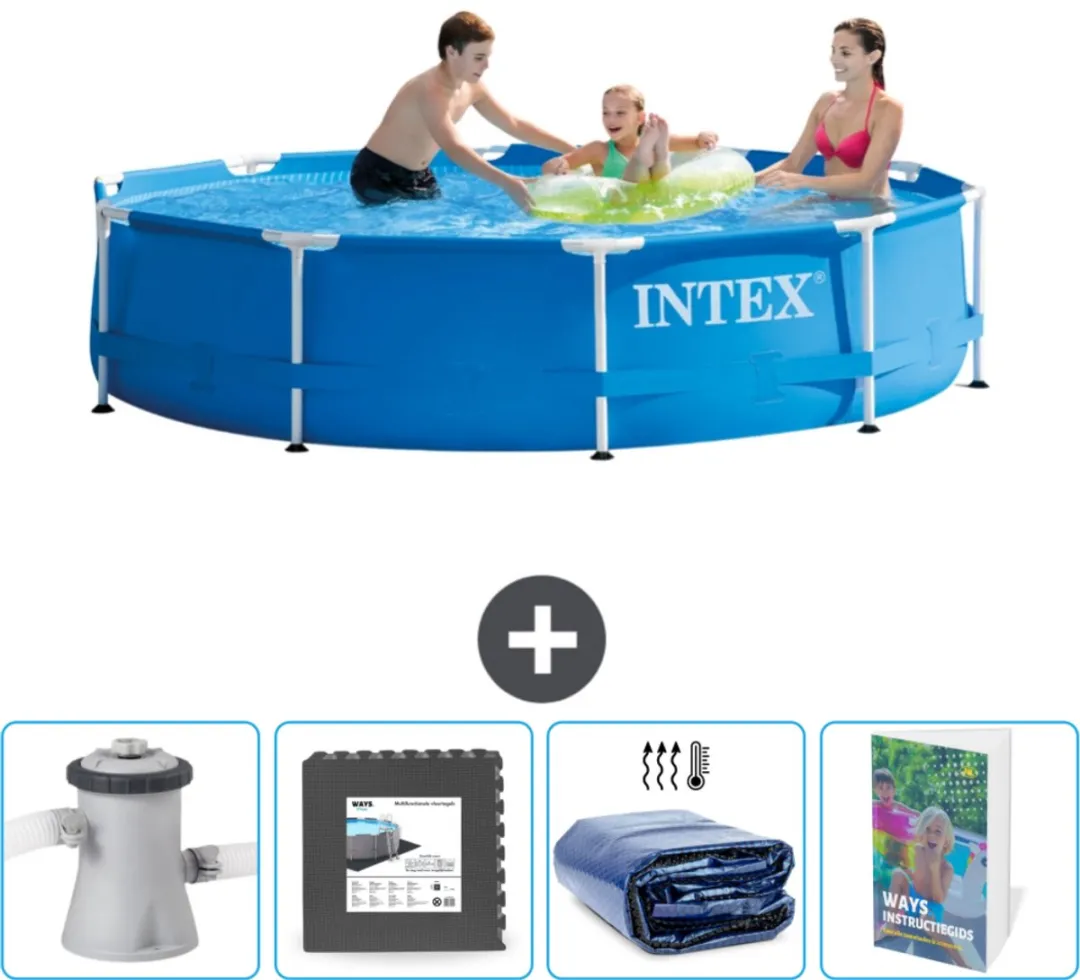 Intex 28200NP-Blauw Rond Frame Zwembad 305x76cm