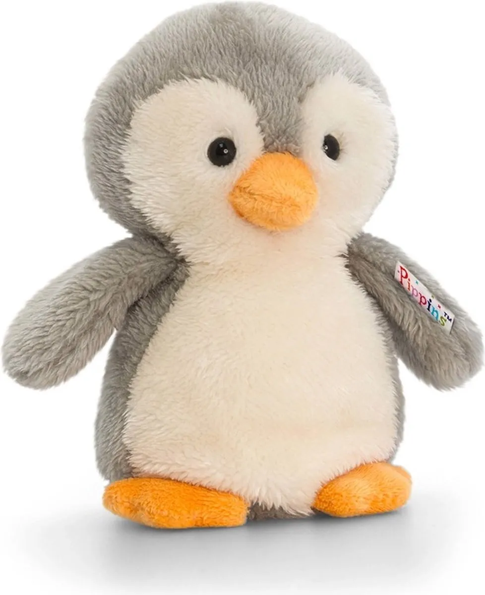 Keel Toys Pluche Pinguïn Knuffel 14cm - Grijs/Wit