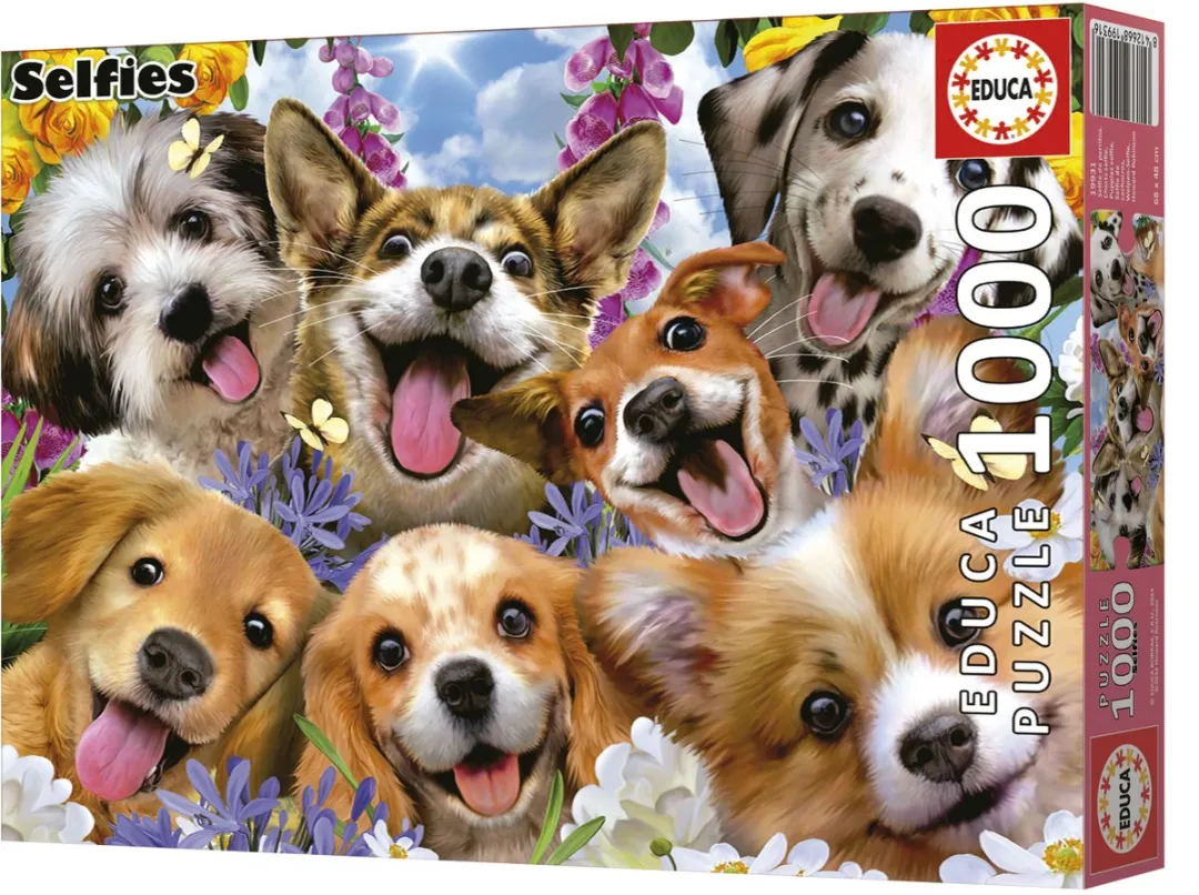 Educa Puppies Selfie Puzzel 1000 Stuks - Multicolor