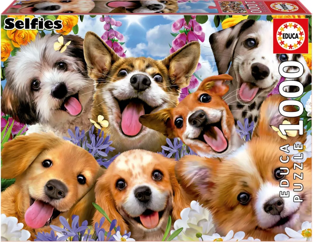 Educa Puppies Selfie Puzzel 1000 Stuks