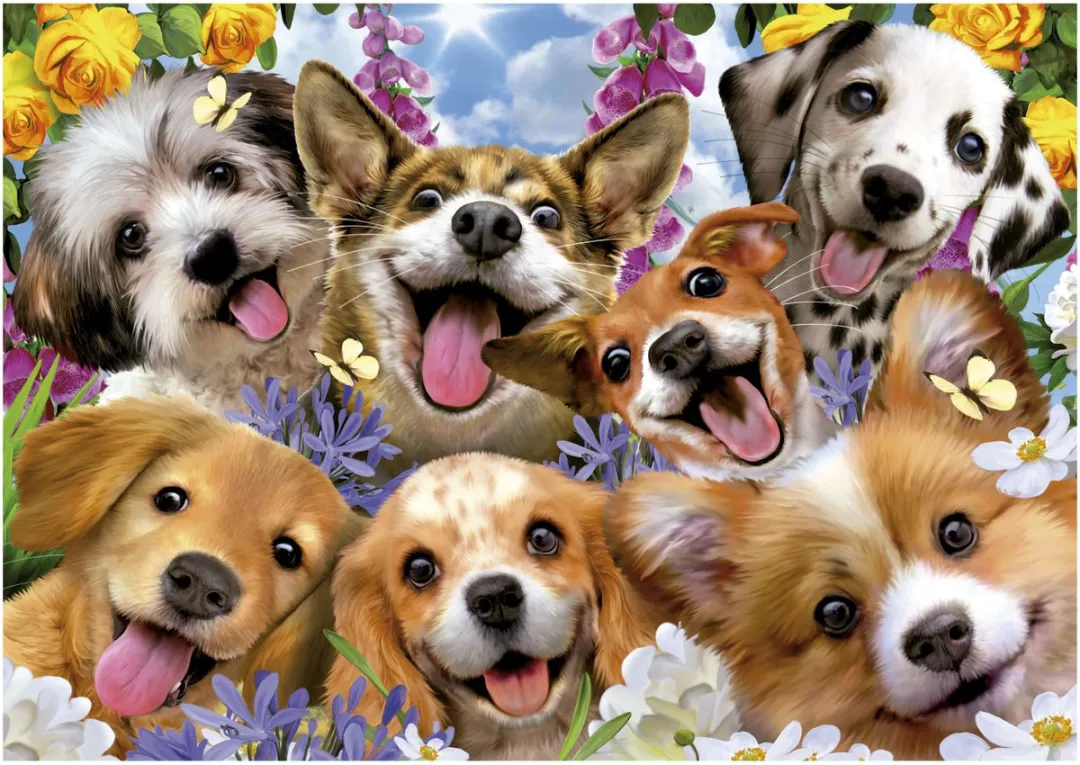 Educa Puppies Selfie Puzzel 1000 Stuks - Multicolor