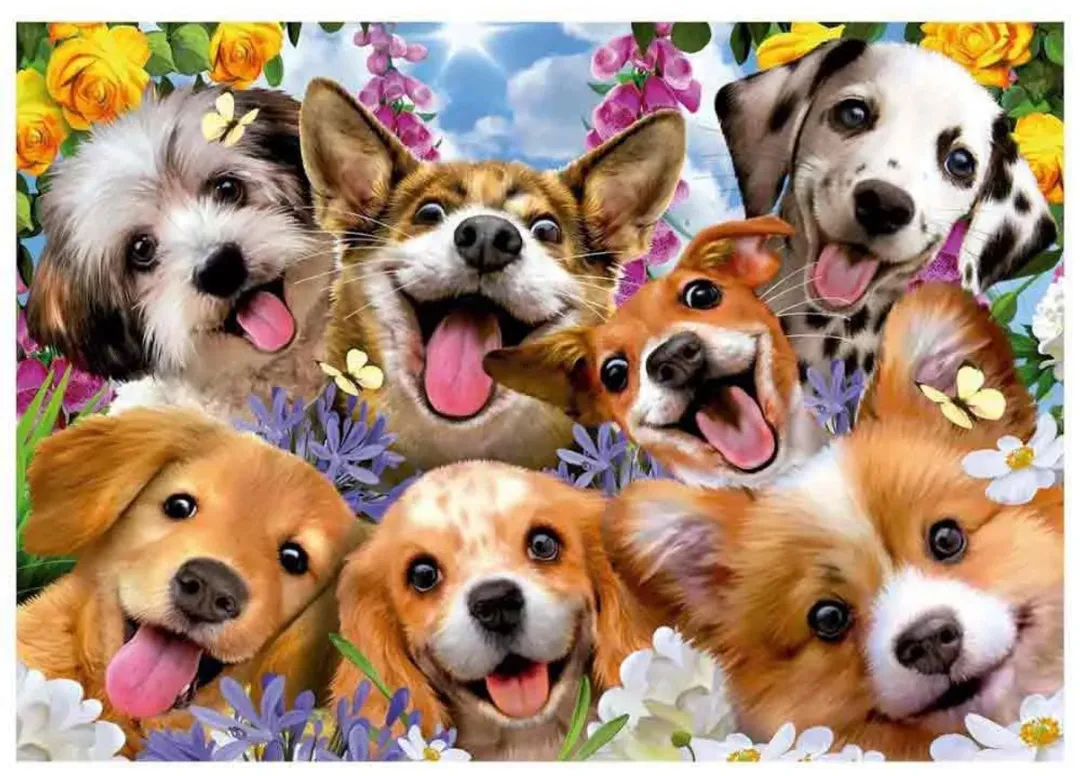 Educa Puppies Selfie Puzzel 1000 Stuks - Multicolor