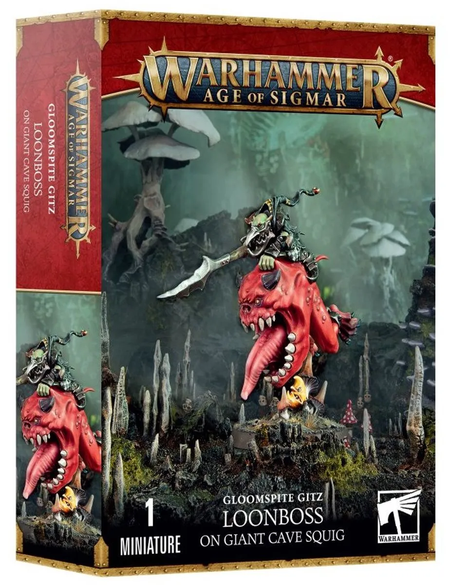 Games Workshop Gloomspite Gitz Loonboss op Giant Cave Squig