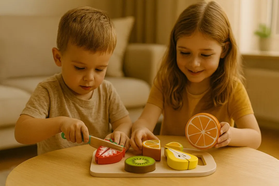 Tooky Toy Fruit Snijplank Montessori Speelgoed - 10-delig - Multicolor