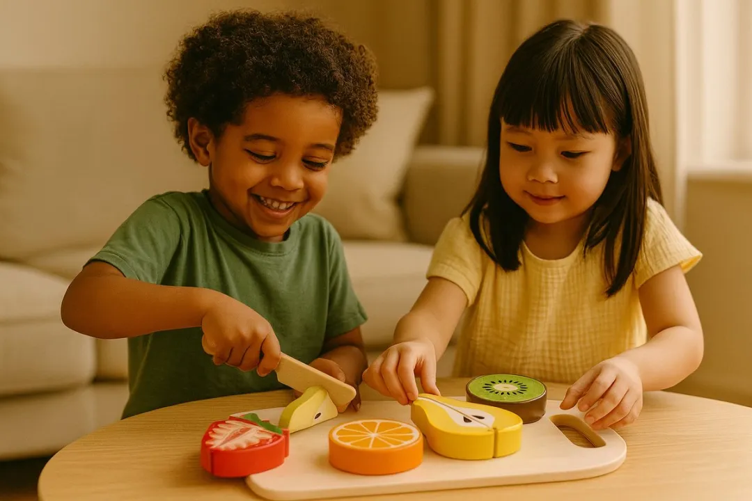 Tooky Toy Fruit Snijplank Montessori Speelgoed - 10-delig - Multicolor