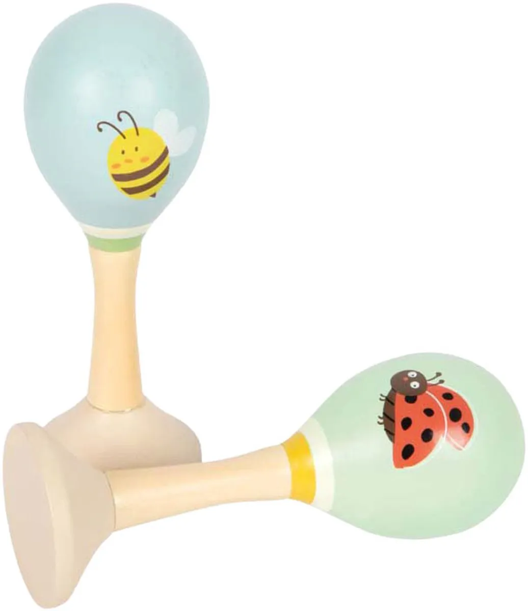 Small Foot Houten Maracas Tiny Friends - 2 Stuks - Multicolor