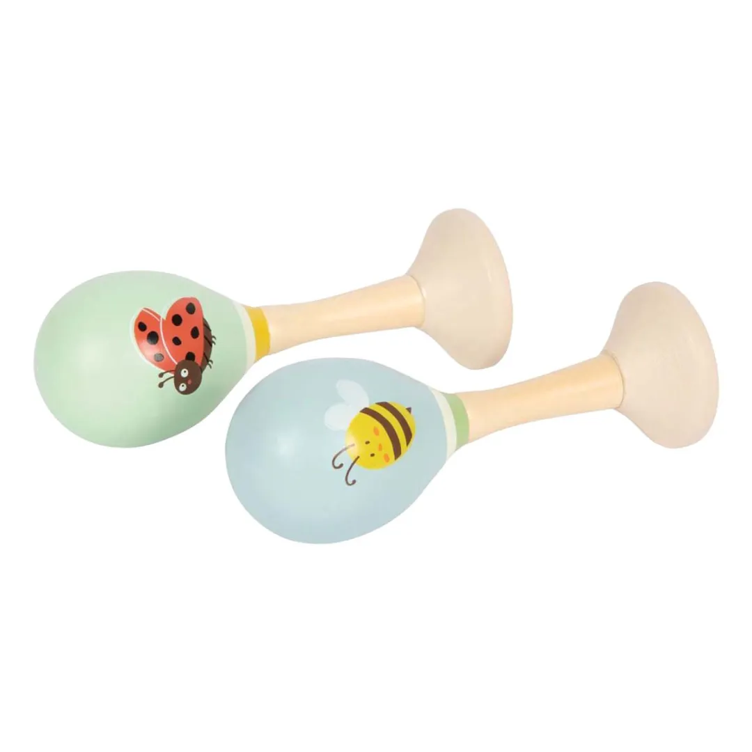 Small Foot Houten Maracas Tiny Friends - 2 Stuks - Multicolor