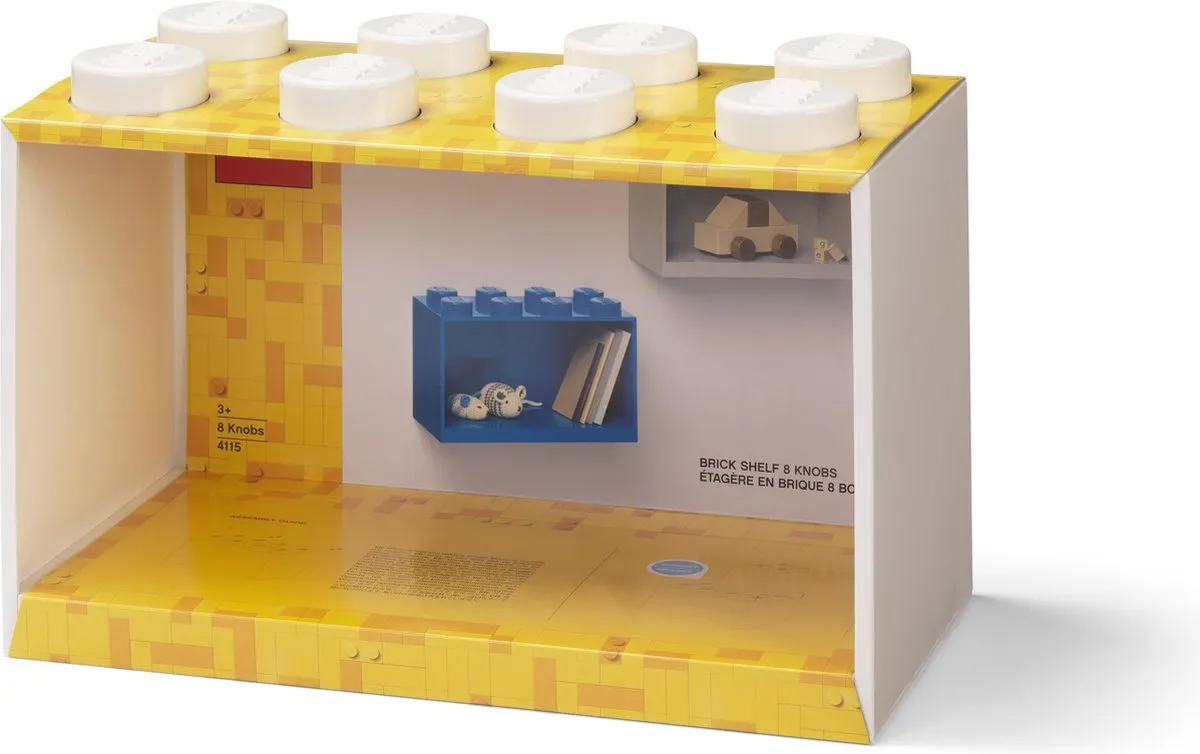 LEGO Brick 8 Wandschap - Wit