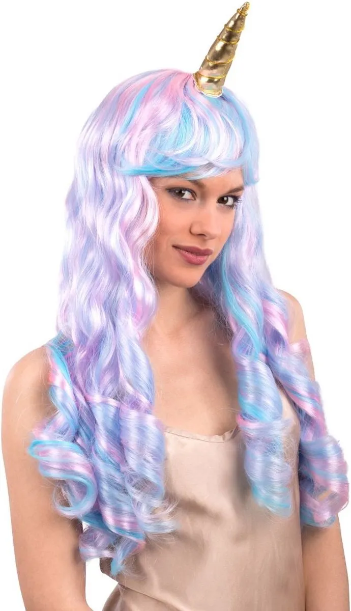 Carnival Toys Unicorn Pruik Synthetisch