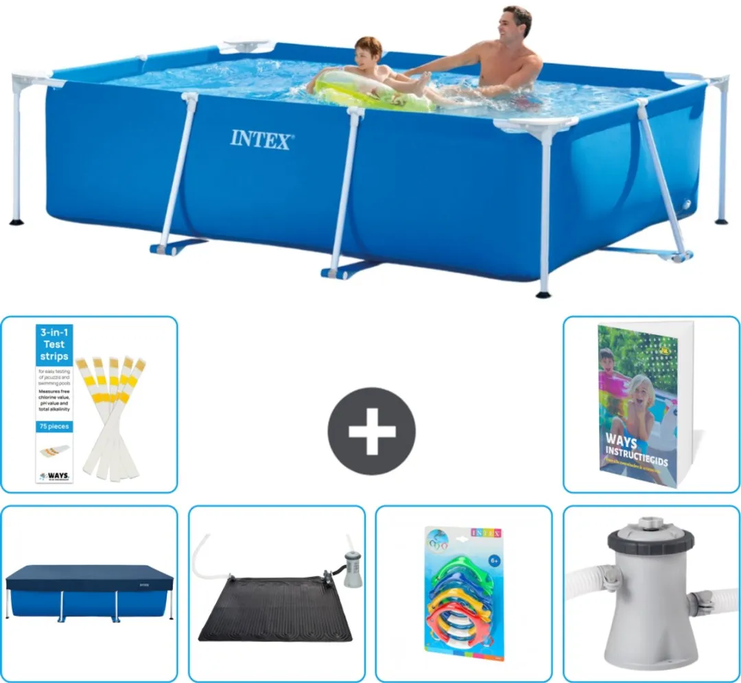 Intex Frame Zwembad 260x160x65cm Blauw - 7-delig - afbeelding 2 van 6