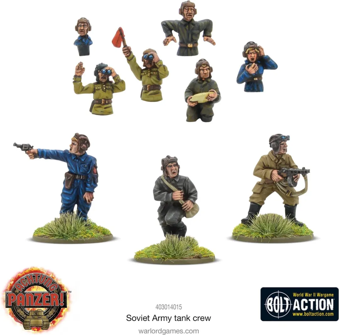 Warlord Games Achtung Panzer! Sovjet Tankbemanning - 9 Onderdelen