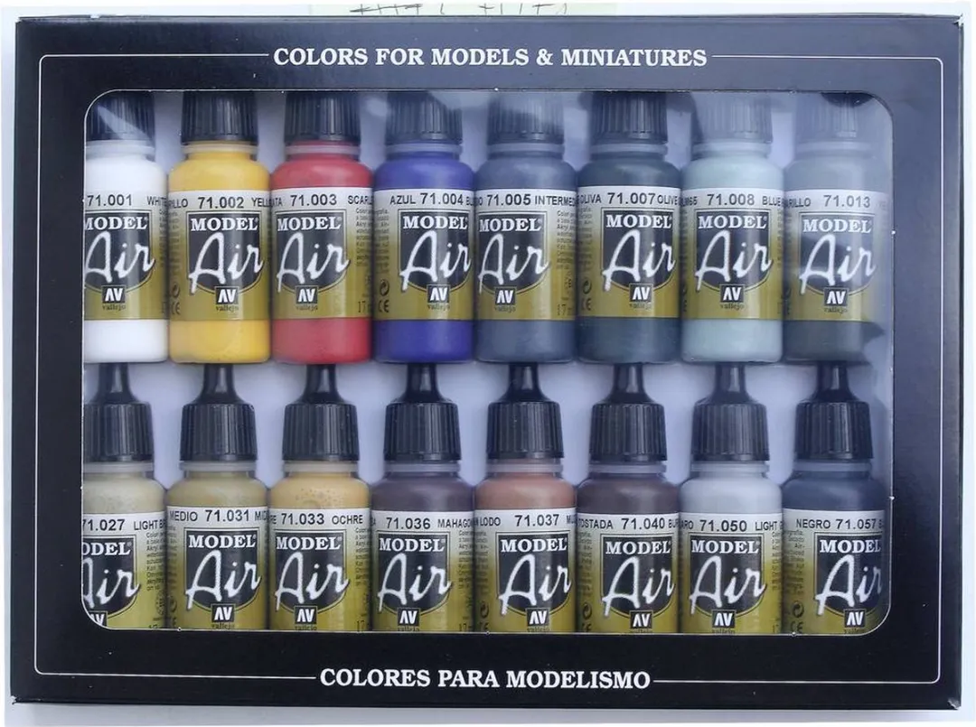Vallejo Basic Colors Model Air Acrylset 16x17ml - Multi