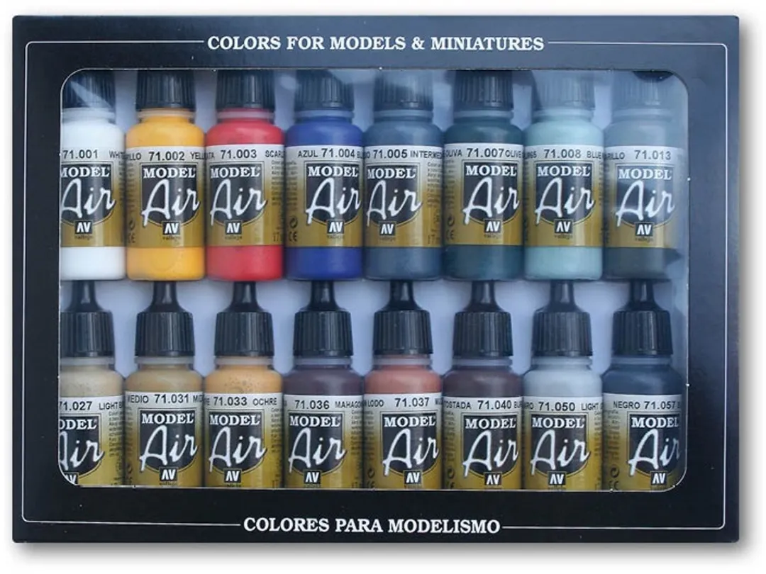 Vallejo Basic Colors Model Air Acrylset 16x17ml - Multi
