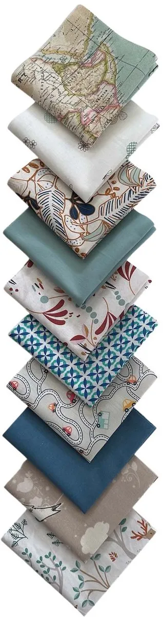 BINK Bedding Quilt Patchwork Breeze - 10 Lapjes 25x25cm - 100% Katoen