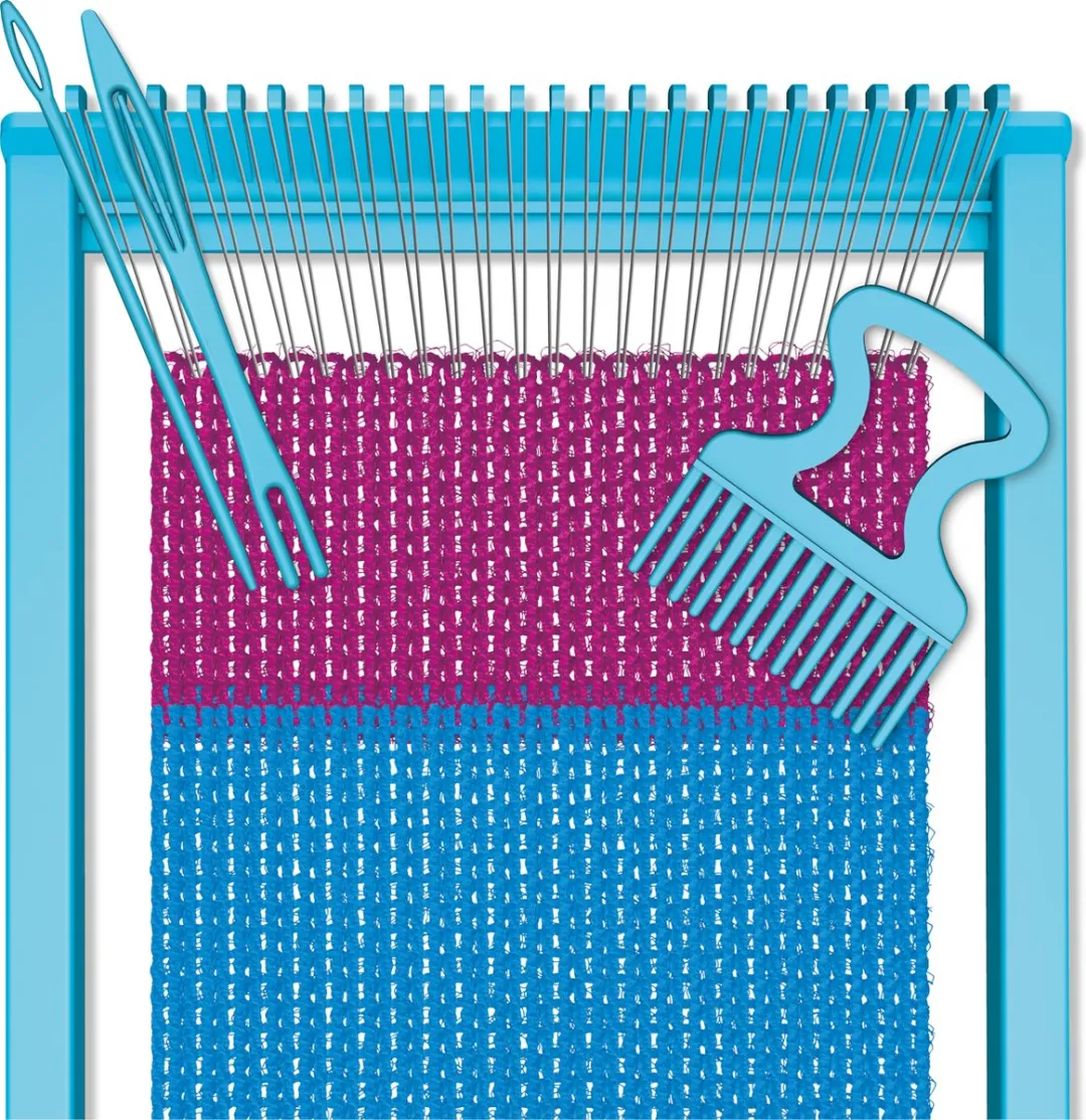 Kumtoys® Tapijt Weefset - Montessori speelgoed - Speelgoed meisjes en jongens - Knutselen meisjes en jongens - Spellen - Spelletjes voor kinderen - Kinderspeelgoed