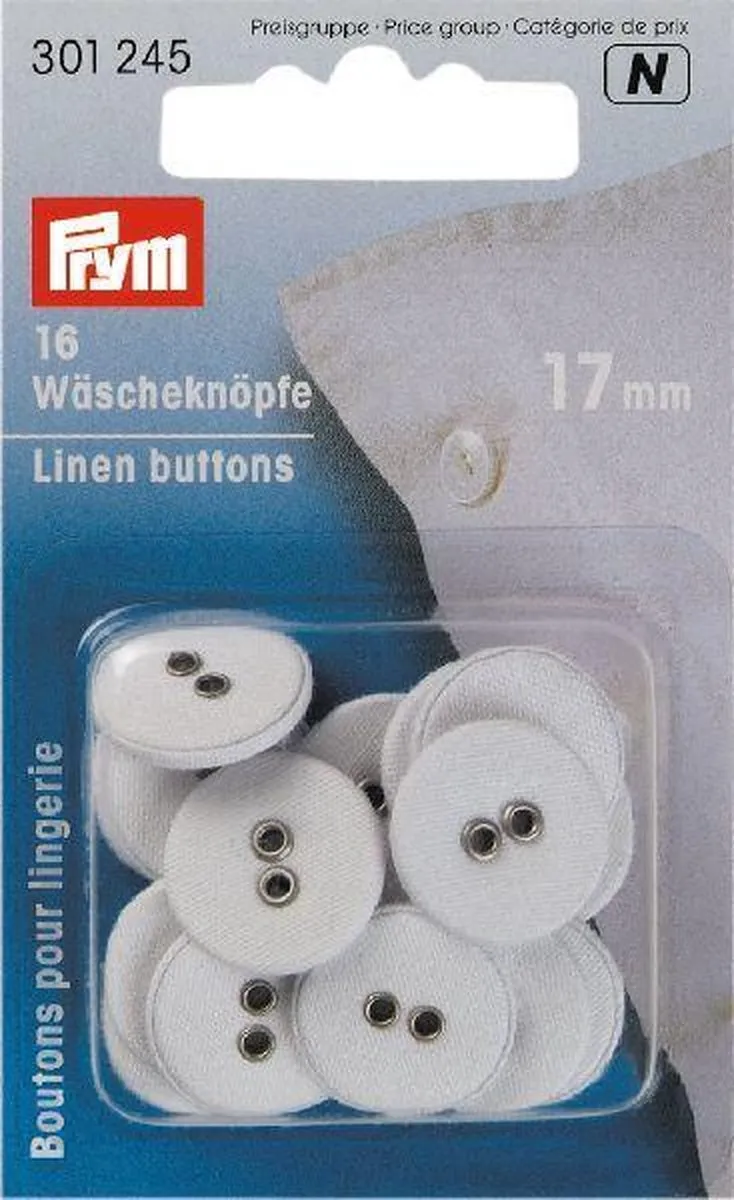 Prym Linnen Knopen 17mm - 16 Stuks