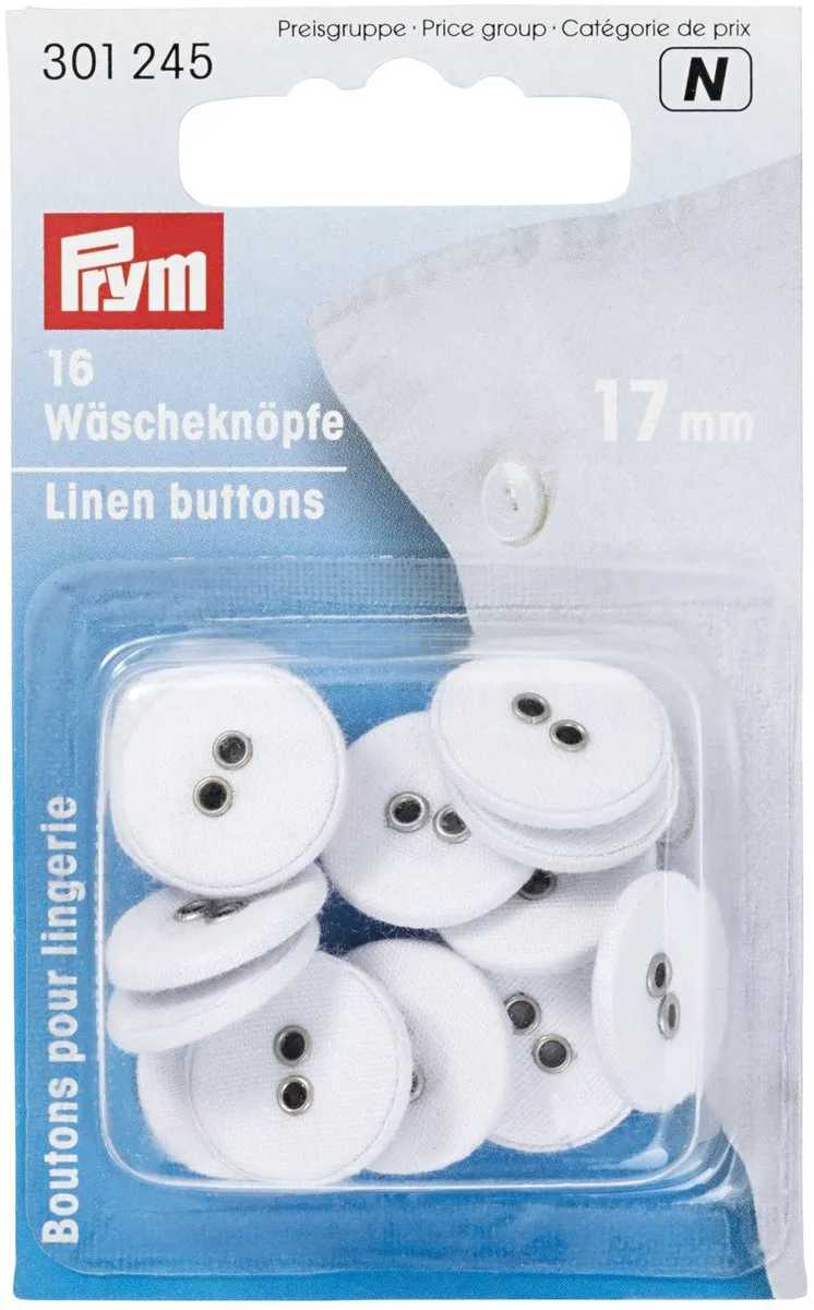 Prym Linnen Knopen 17mm - 16 Stuks