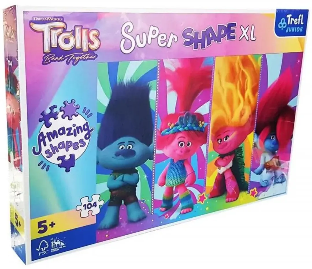 Trefl Puzzle 104 XL Super Shape Trollen