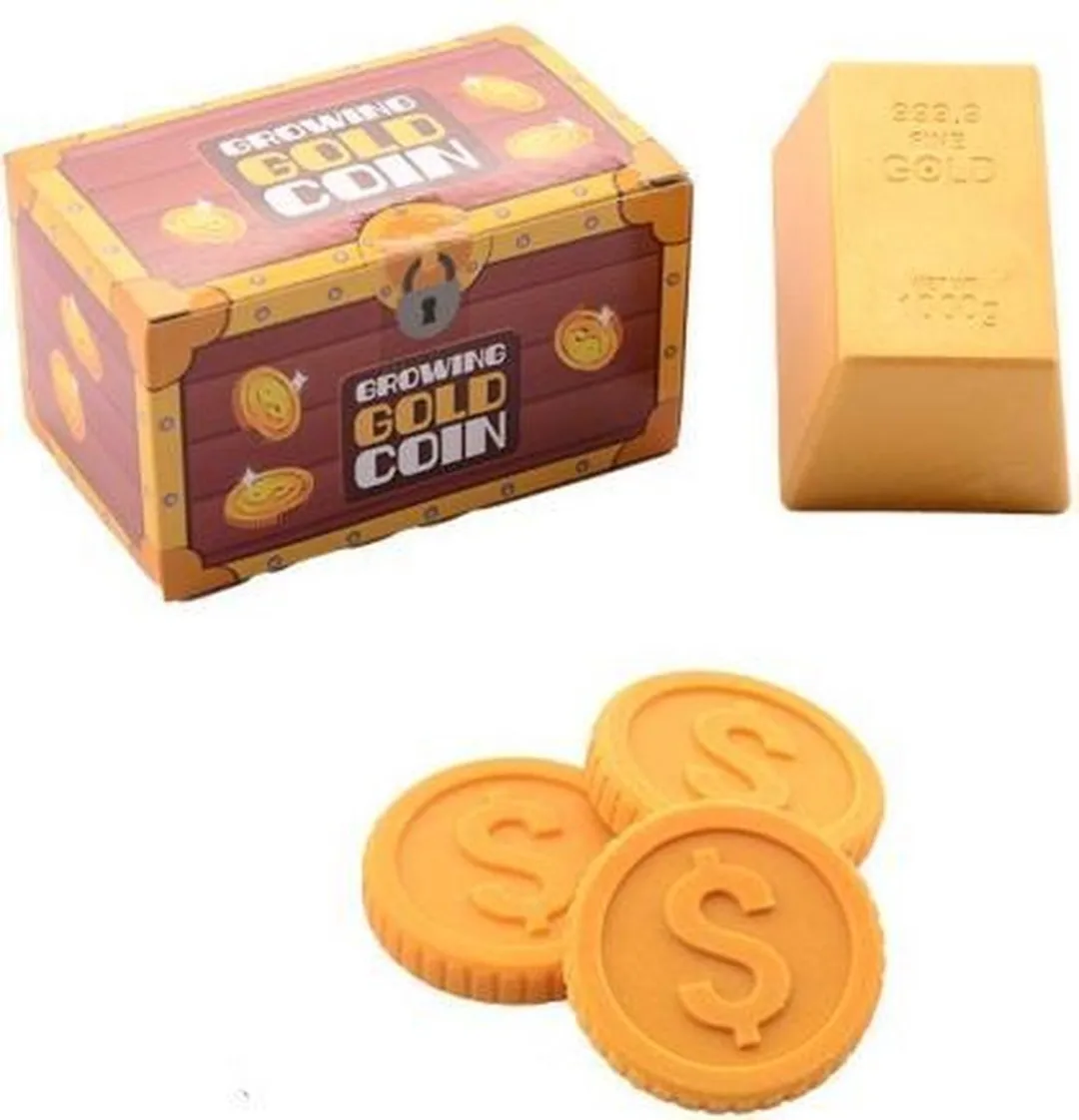 Johntoy Growing Gold Coin Junior Speelset 20cm - 5-delig Multicolor