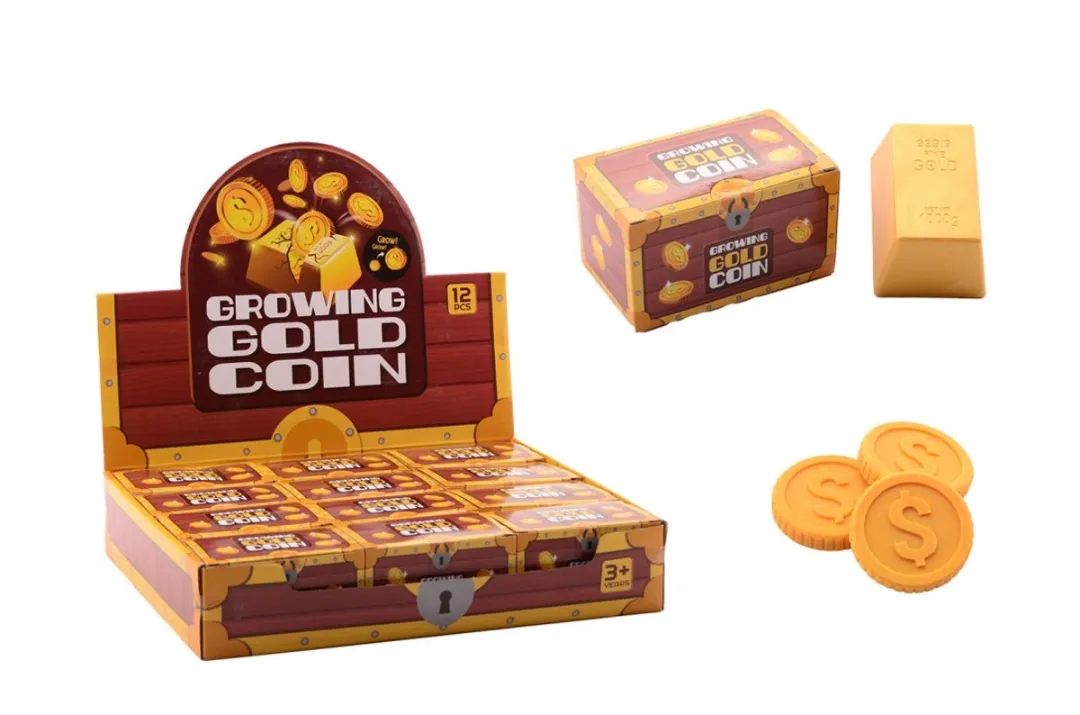 Johntoy Growing Gold Coin Junior Speelset 20cm - 5-delig Multicolor