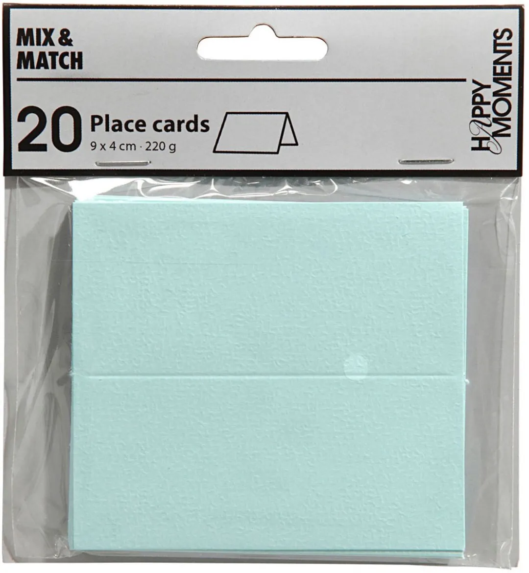 Creativ Company Plaatskaarten Lichtblauw 9x4cm - 20 Stuks