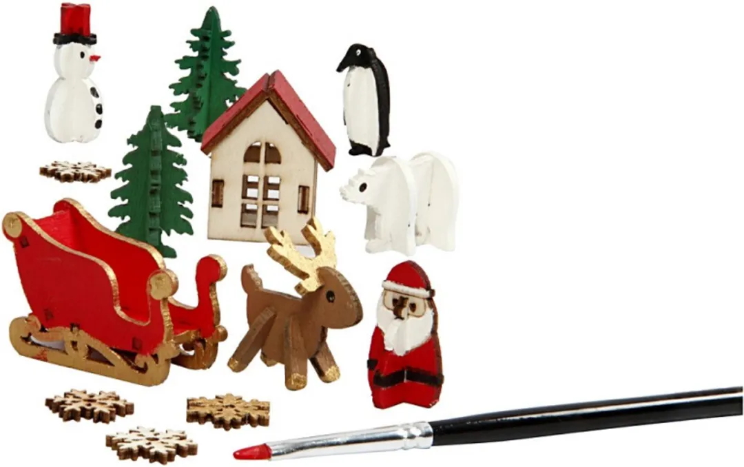 Creativ Company Houten Kerstfiguren - 15,5x17cm