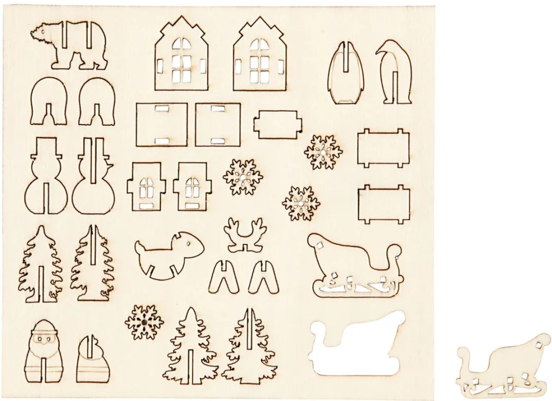 Creativ Company Houten Kerstfiguren - 15,5x17cm