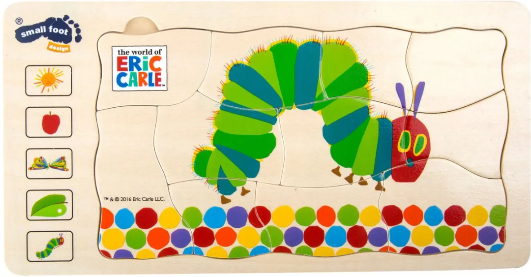 Small Foot Rupsje Noegenoeg Lagenpuzzel 36-delig - Veelkleurig