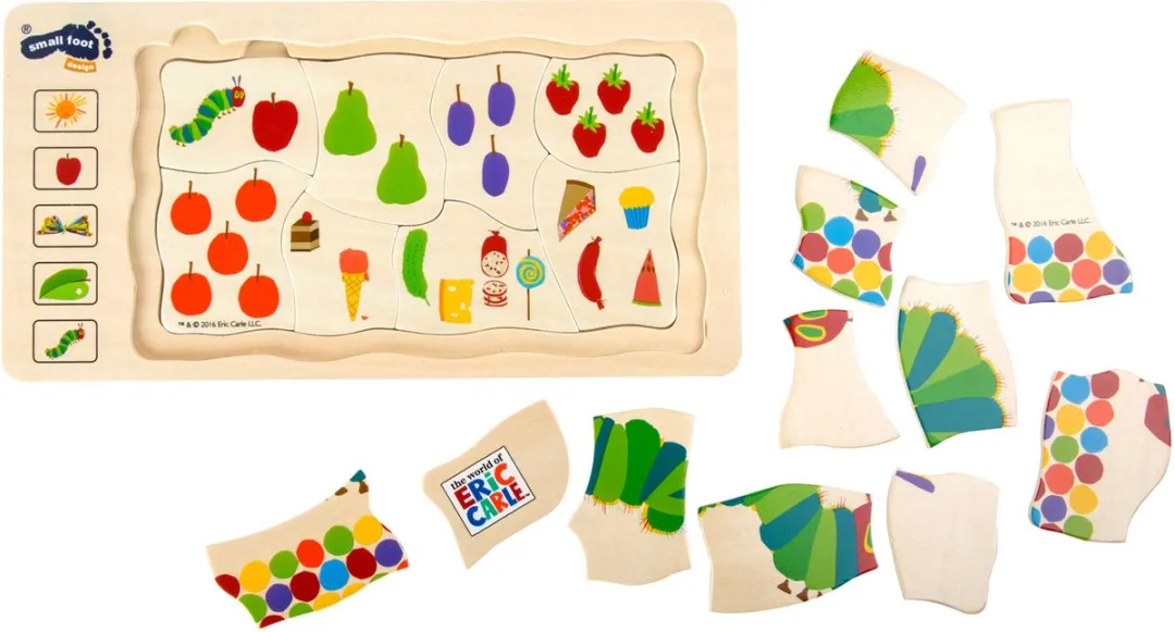 Small Foot Rupsje Noegenoeg Lagenpuzzel 36-delig - Veelkleurig