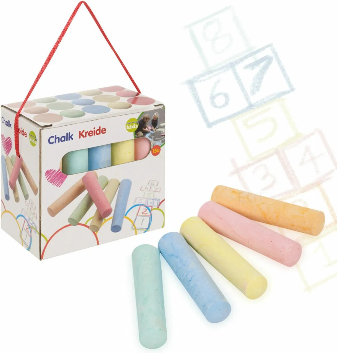 Eddy Toys Stoepkrijt - 15 Stuks Multicolor