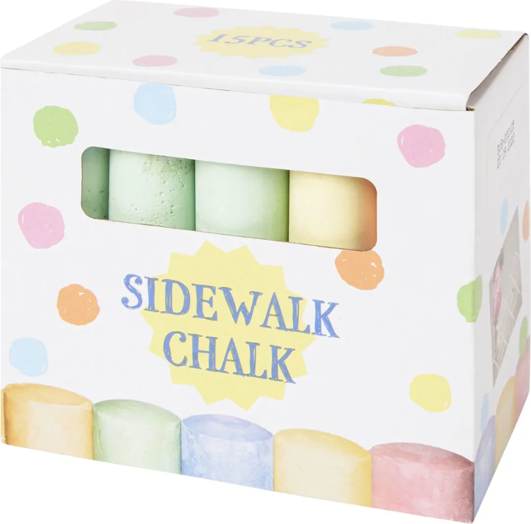 Eddy Toys Stoepkrijt - 15 Stuks Multicolor