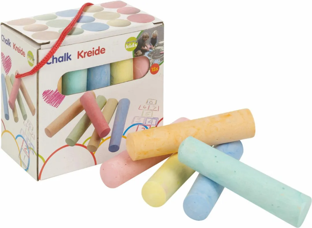 Eddy Toys Stoepkrijt - 15 Stuks Multicolor