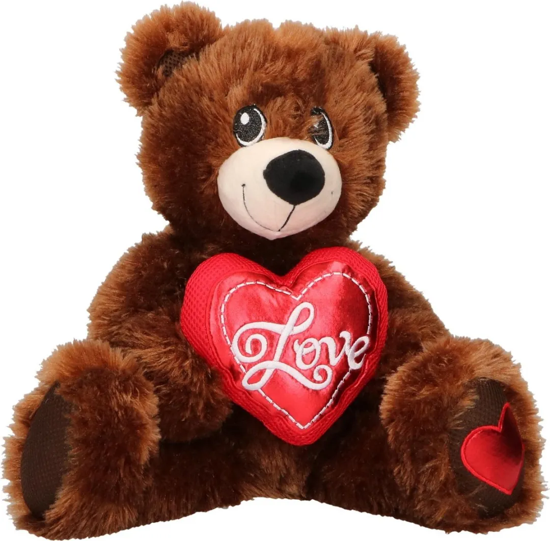 Eddy Toys Knuffelbeer Met Hart 33cm