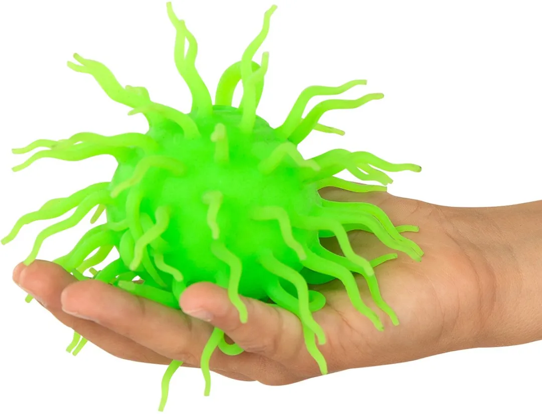 Johntoy Spike Fluffy Bal met Licht - Ø12cm - Multicolor