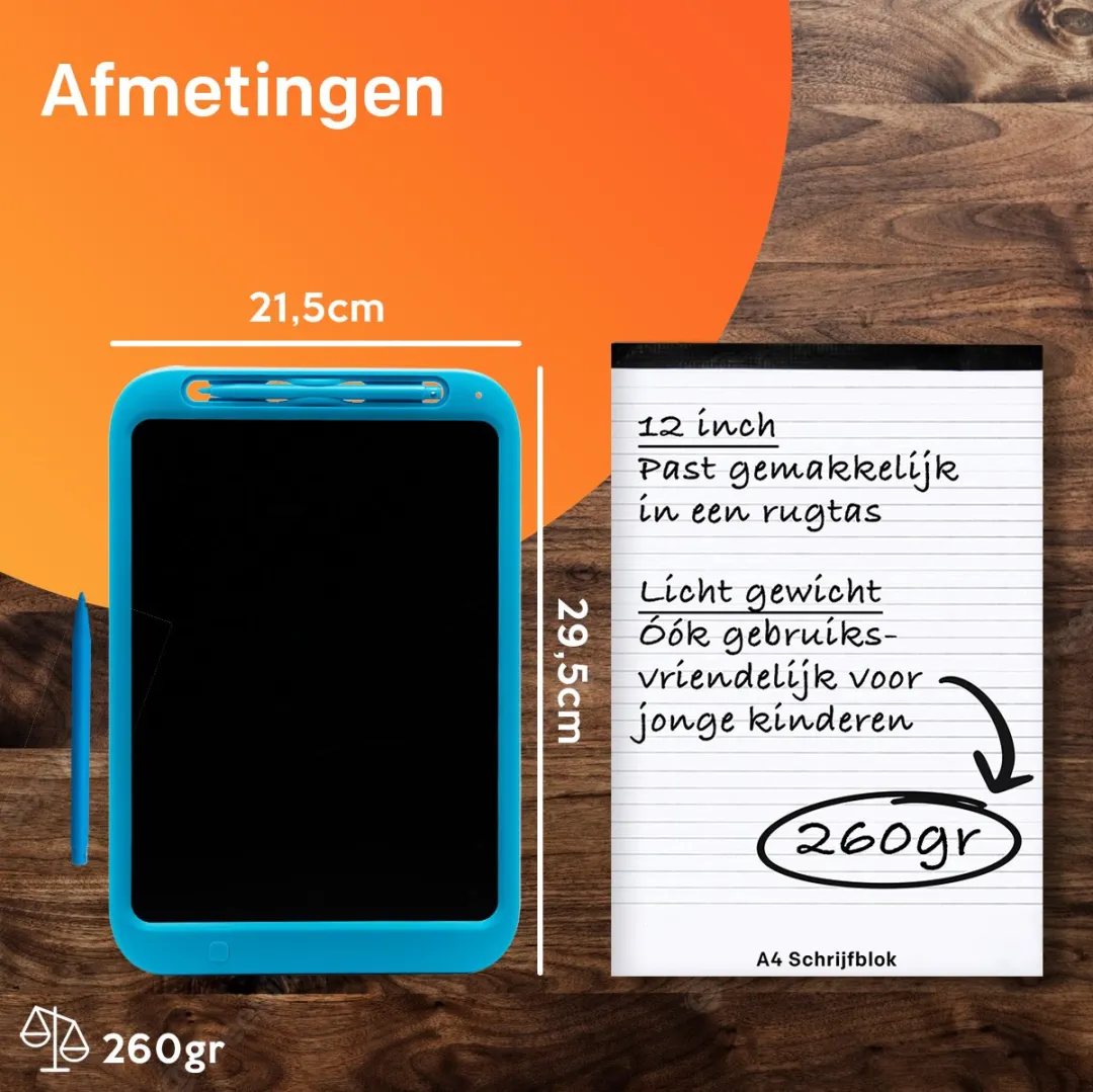 Must-Have for Kids Tekentablet Blauw 12 inch - Educatief Speelgoed - afbeelding 6 van 6