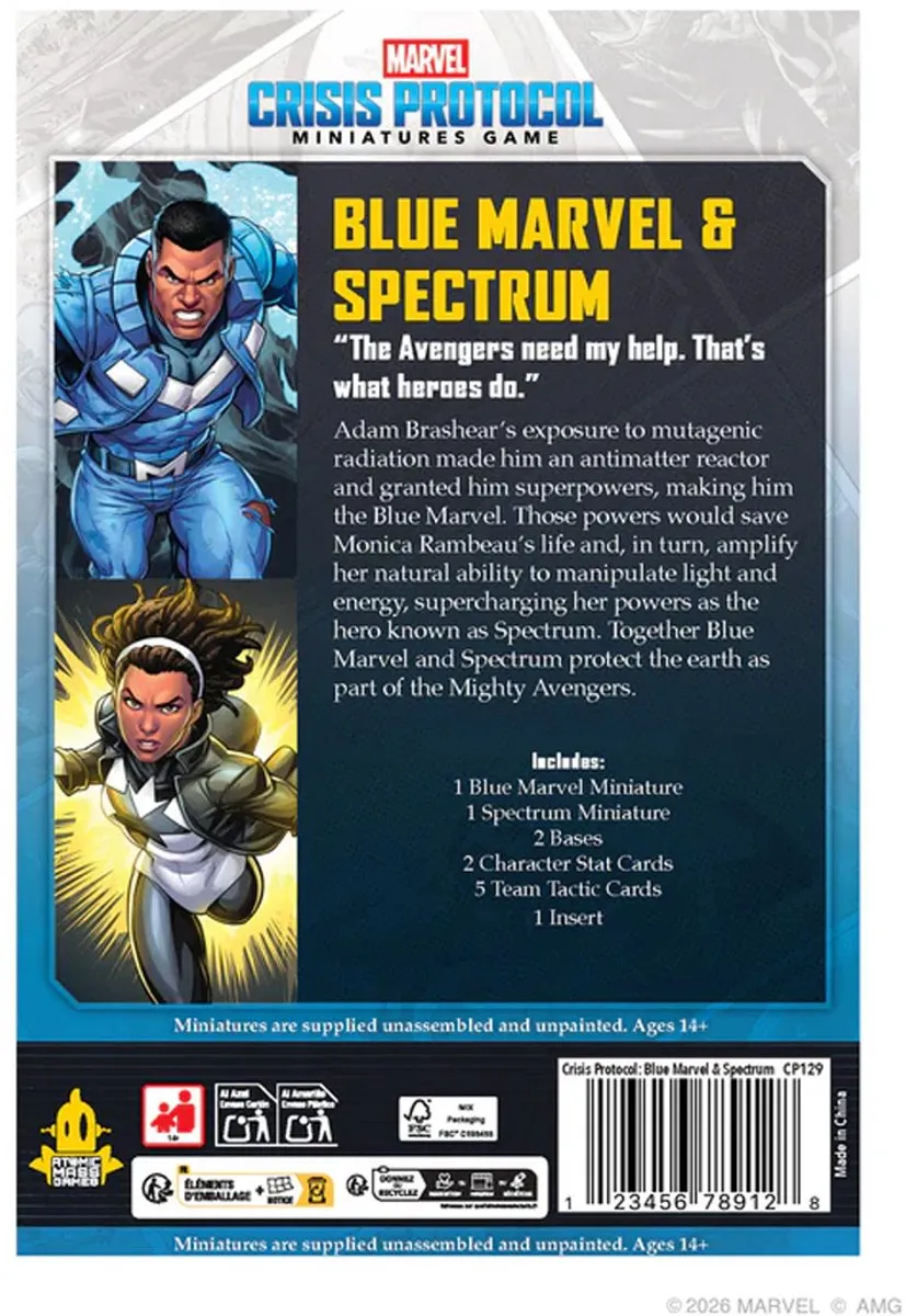 Marvel Crisis Protocol Blue Marvel & Spectrum - Miniaturenspel - Atomic Mass Games