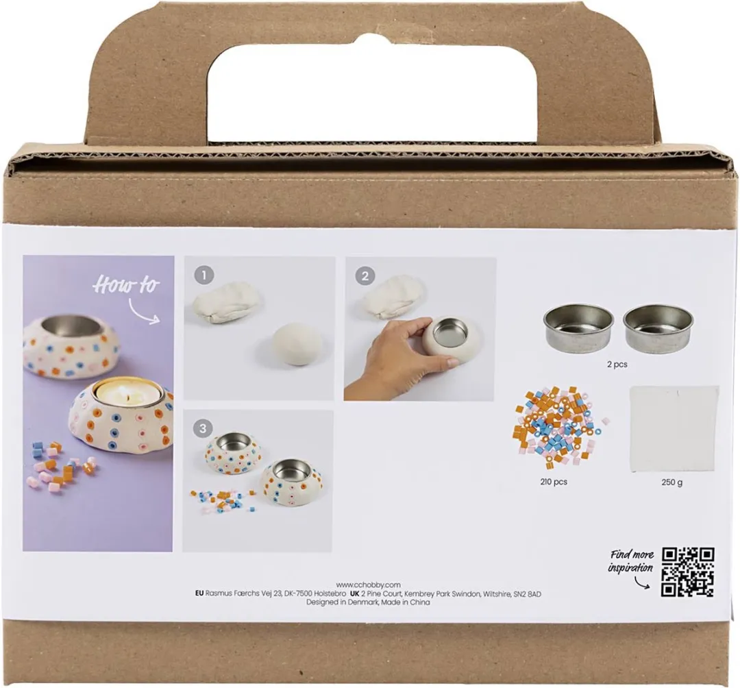 Creativ Company Mini Hobbyset Boetseren Kaarsenhouders - Multikleurig