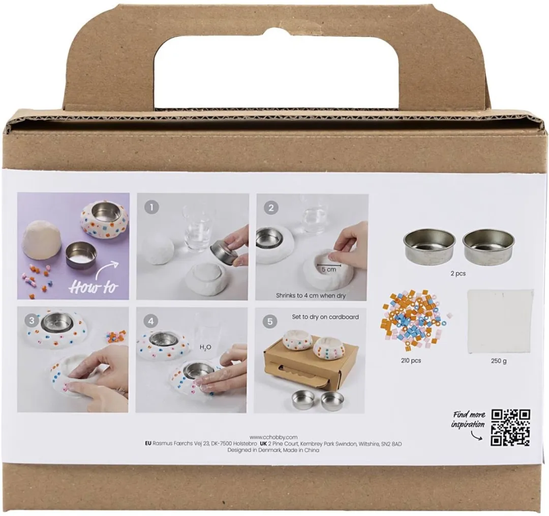 Creativ Company Mini Hobbyset Boetseren Kaarsenhouders - Multikleurig