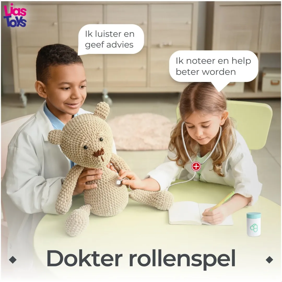 LiasToys Dokterset Houten Speelgoed - 16-delig