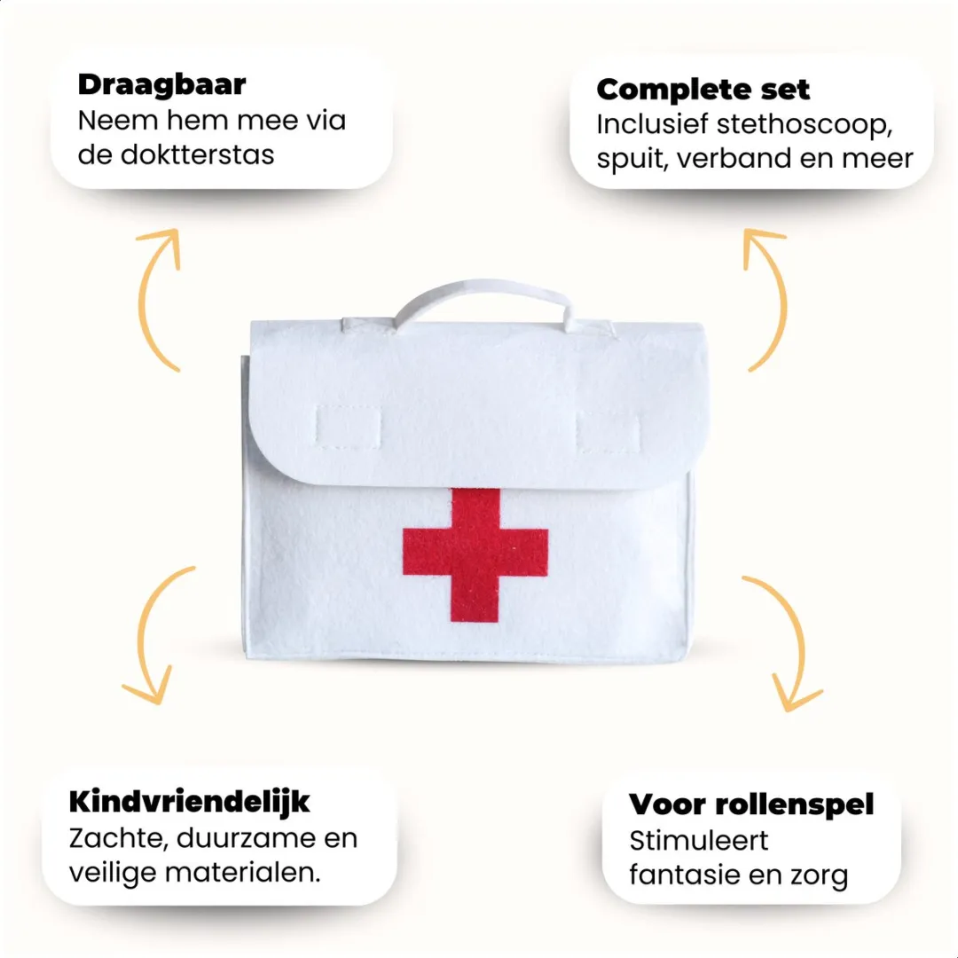 LiasToys Dokterset Houten Speelgoed - 16-delig