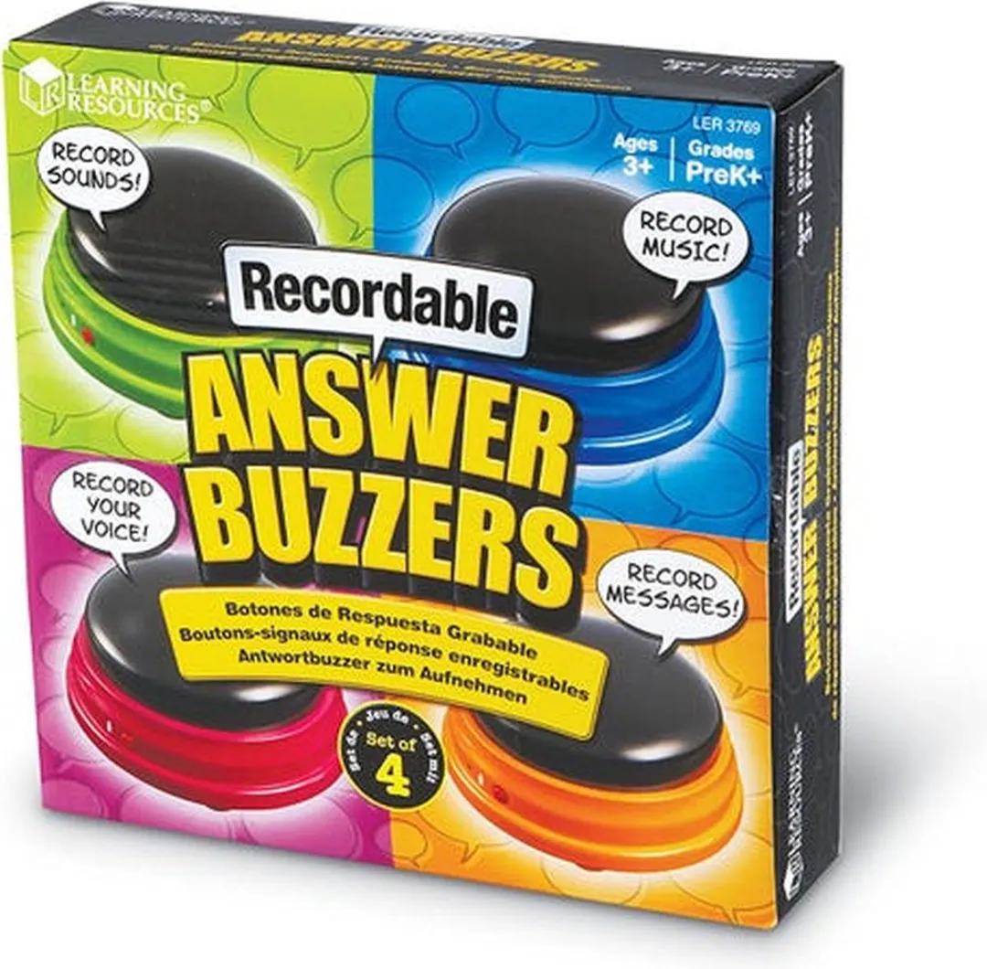 Learning Resources Antwoord Buzzers Set 4 Stuks - Opneembaar - afbeelding 6 van 6