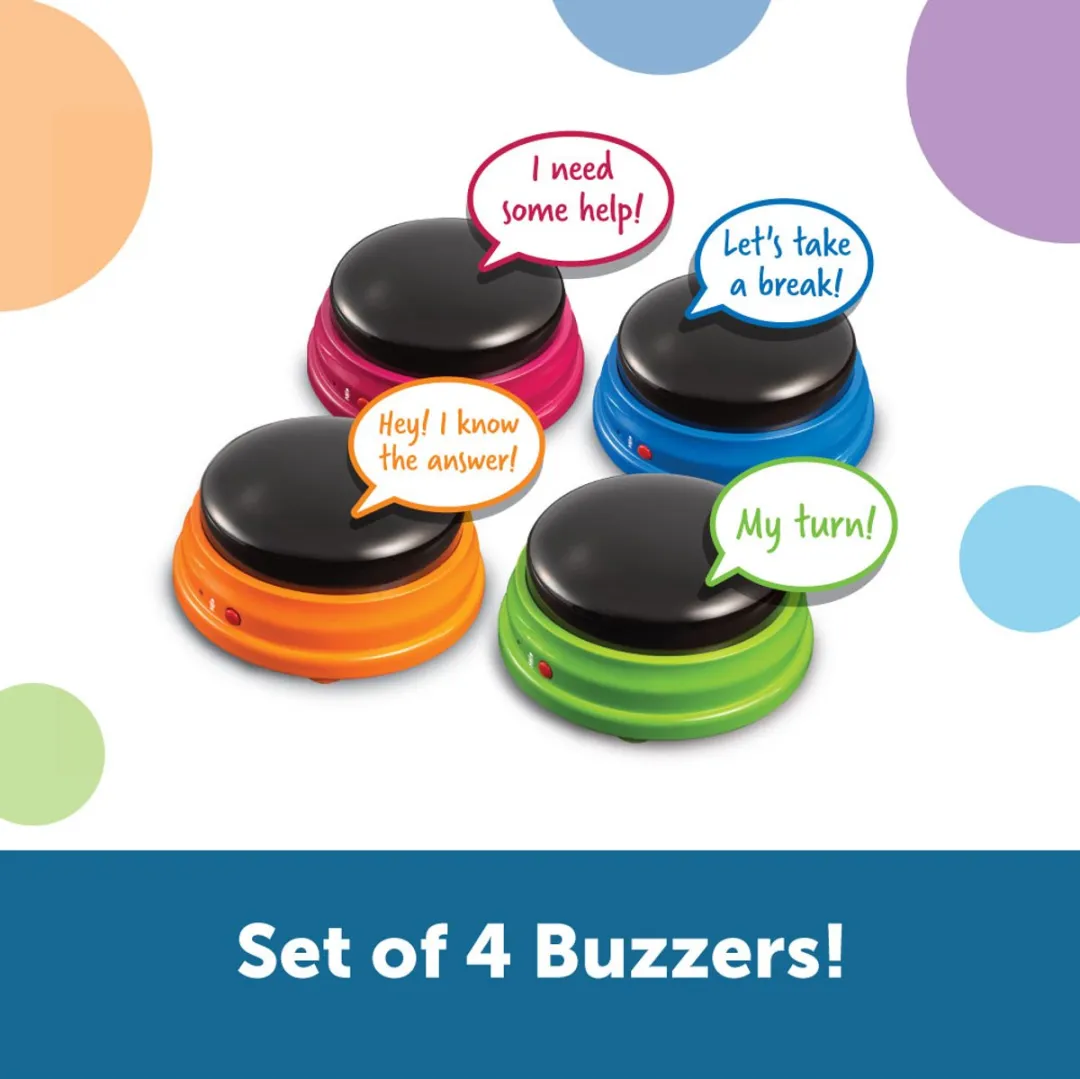 Learning Resources Antwoord Buzzers Set 4 Stuks - Opneembaar