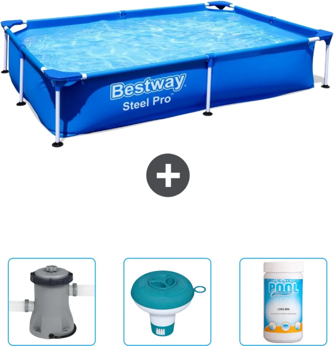 Bestway Steel Pro Zwembad 221x150x43cm Blauw