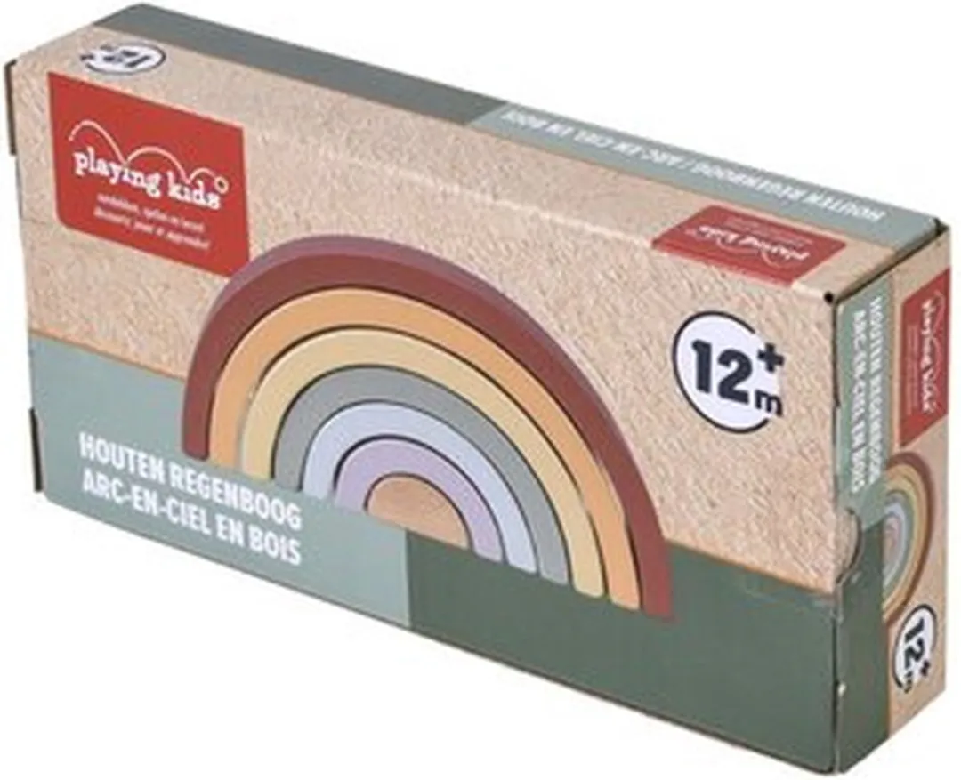 Playing Kids Houten Regenboog Stapelaar - Divers